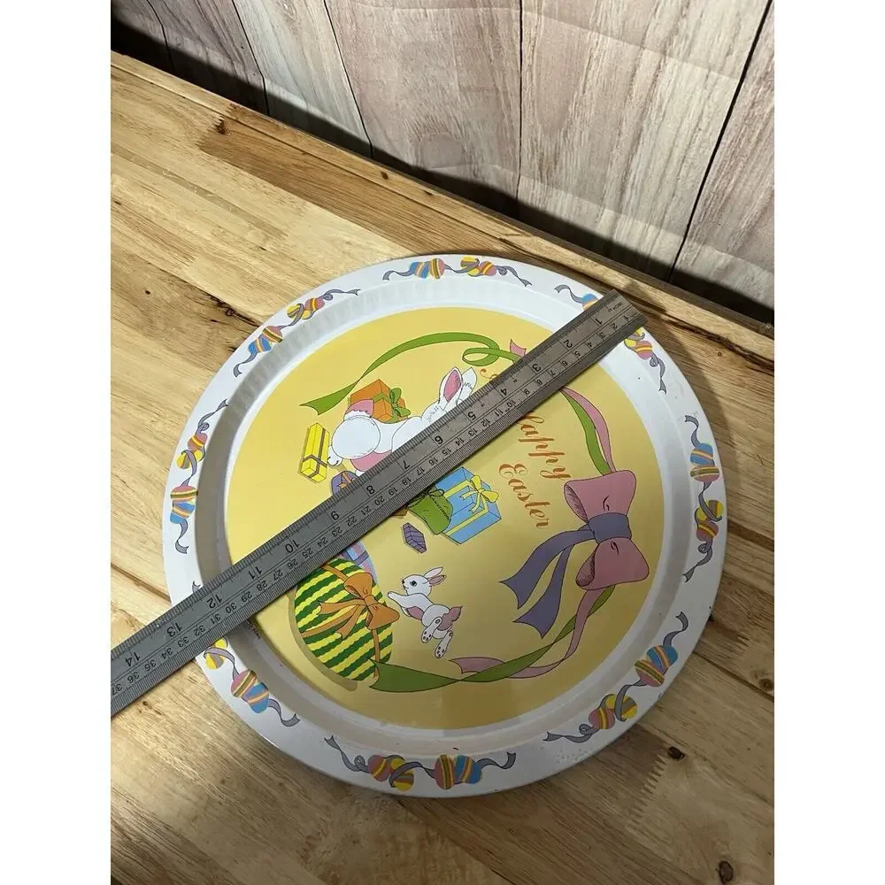 Vintage Happy Easter Serving Platter Made In Hong Kong 13”